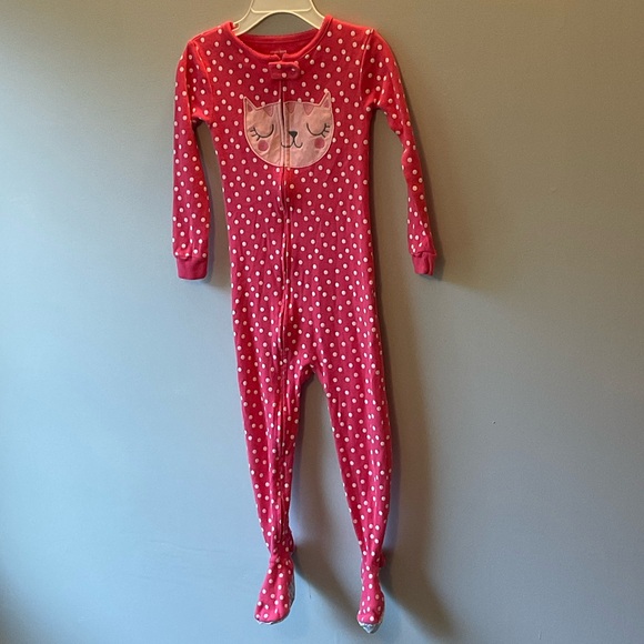 Simple Joys by Carter's Toddlers Snug-Fit Footed Cotton Pajamas, 3pk - Pink Cat - Picture 3 of 14